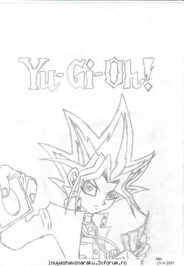 My fan art - Desenul meu cu Yami Yugi de pe la inceputul - Fan Art