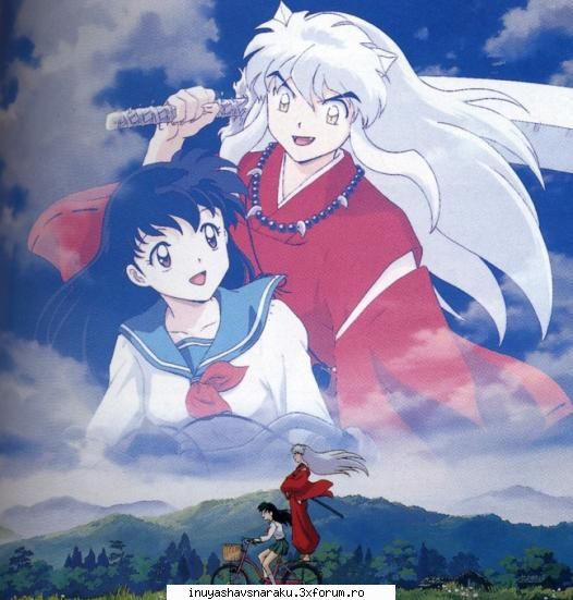 ne gandim... si mergem pe bicicleta . nu ? poze cu inuyasha si kagome