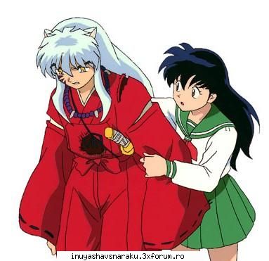 poze cu Inuyasha si Kagome - Sunt slabit si ranit - Poze